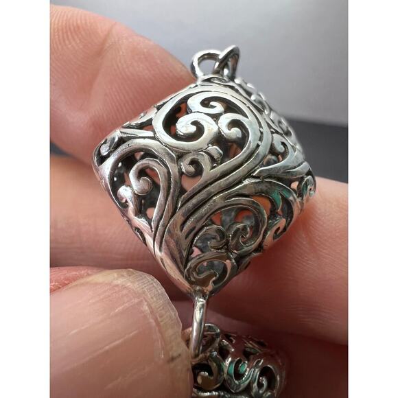 Bali Legacy Sterling Silver Toggle Clasp Square Bracelet 7.25 in - Picture 11 of 11